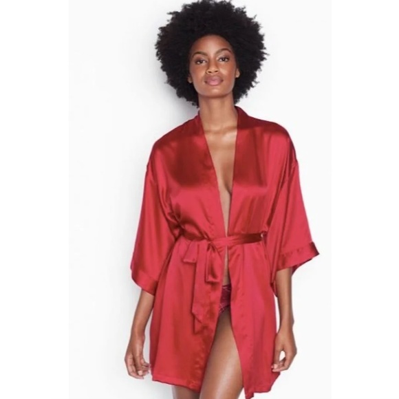 Victoria's Secret Other - Victoria secret Red Satin Kimono Robe